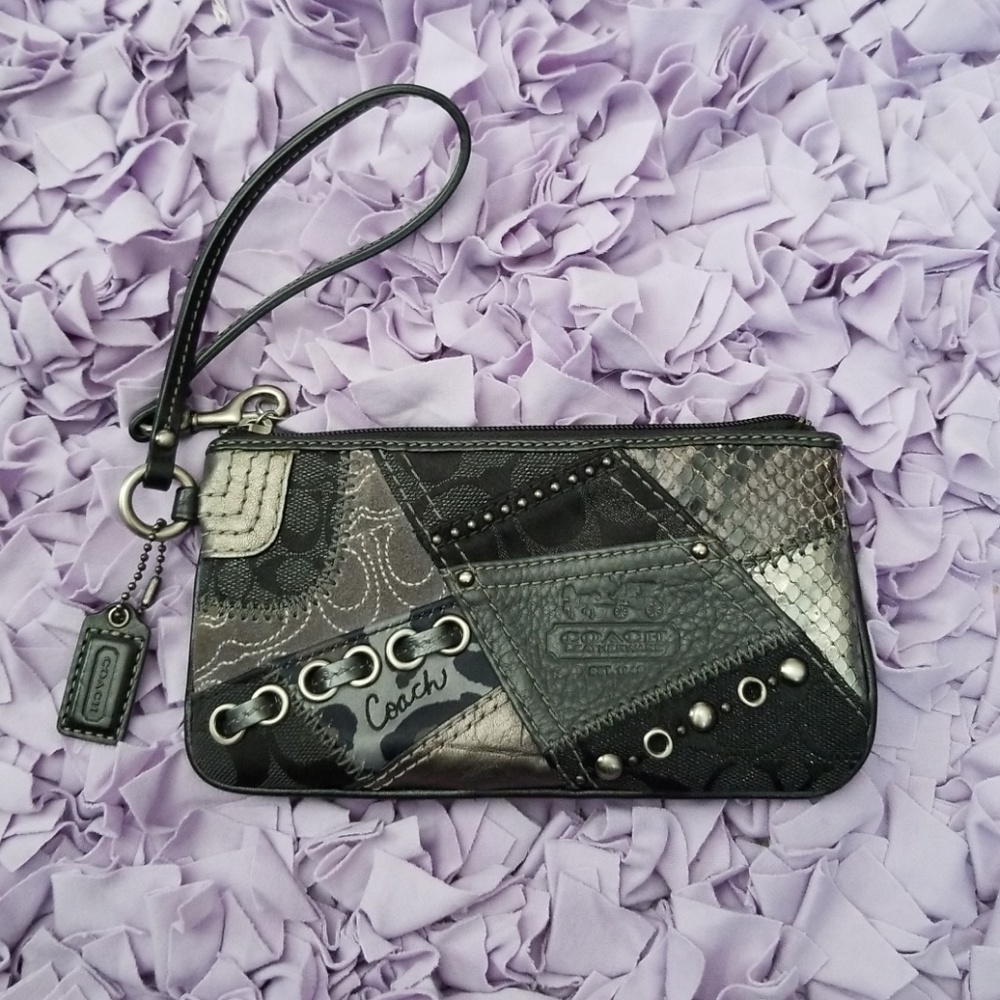 Coach patchwork wristlet